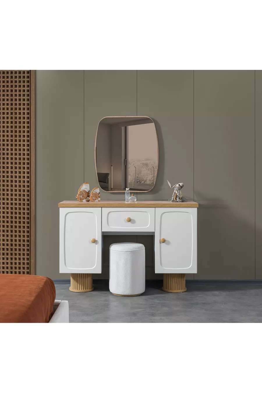Ensemble de chambre à coucher Diego Commode et Miroir