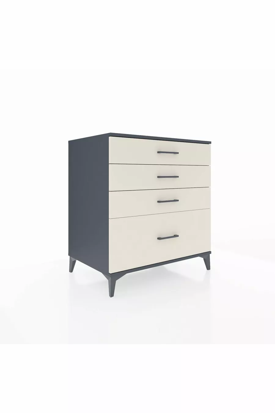Commode Kronos 4 tiroirs Anthracite-Pierre de lune