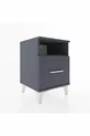 Commode Hyperion à une étagère et un tiroir Anthracite-Anthracite