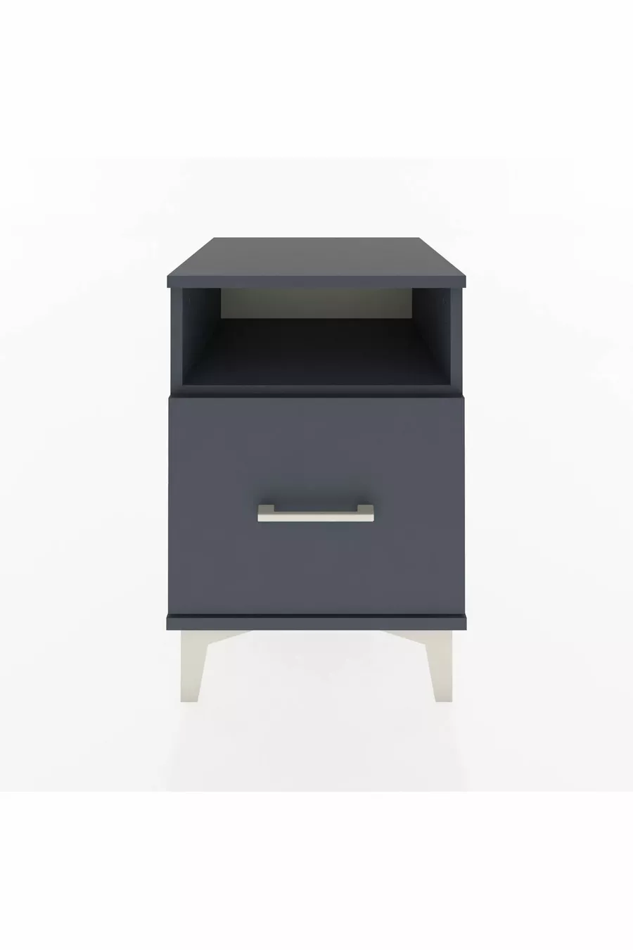 Commode Hyperion à une étagère et un tiroir Anthracite-Anthracite
