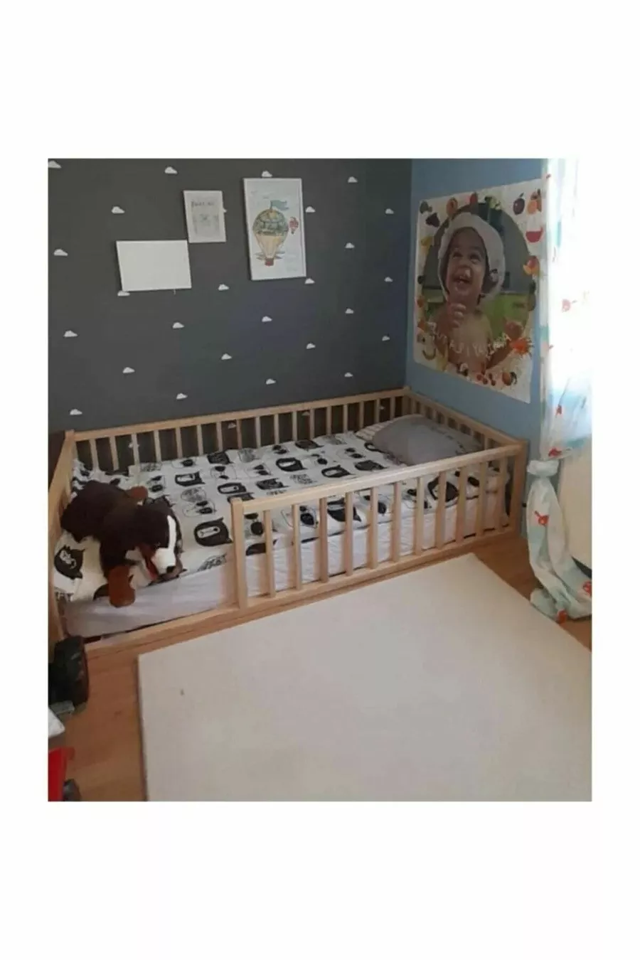 Lit de sol pour enfant en bois Montessori DESIGN SANS PIED