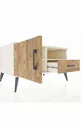 Commode Kronos 2 étagères, 1 tiroir, 1 porte, Pierre de lune-Pin