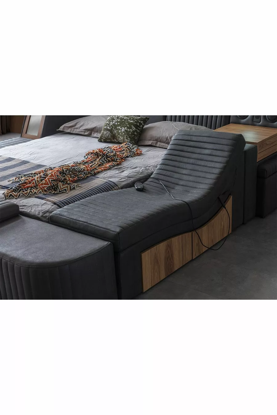 Lit intelligent Sunline avec massage, anthracite