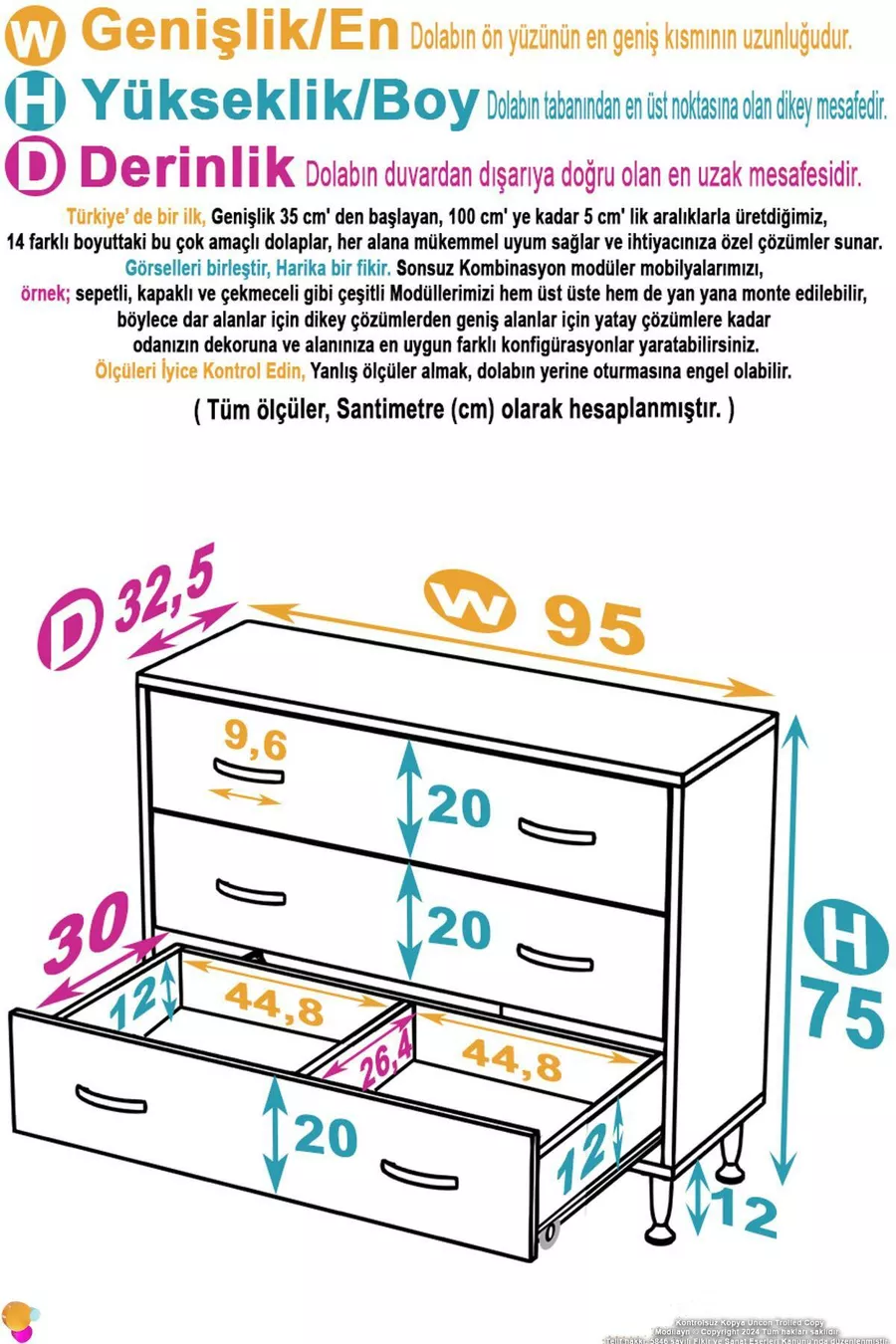SÖKE, Armoire de salle de bain multifonctions à 3 tiroirs sur pied (différentes options de largeur)