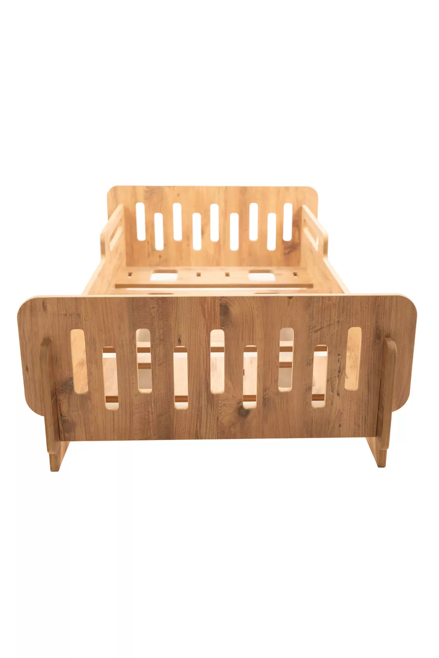 Lit pour enfant Industrial Living - cm - Lit bébé et enfant - MDF - Noyer