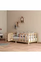 Lit Montessori Unisexe pour Bébé et Enfant avec Portes en Bois Naturel