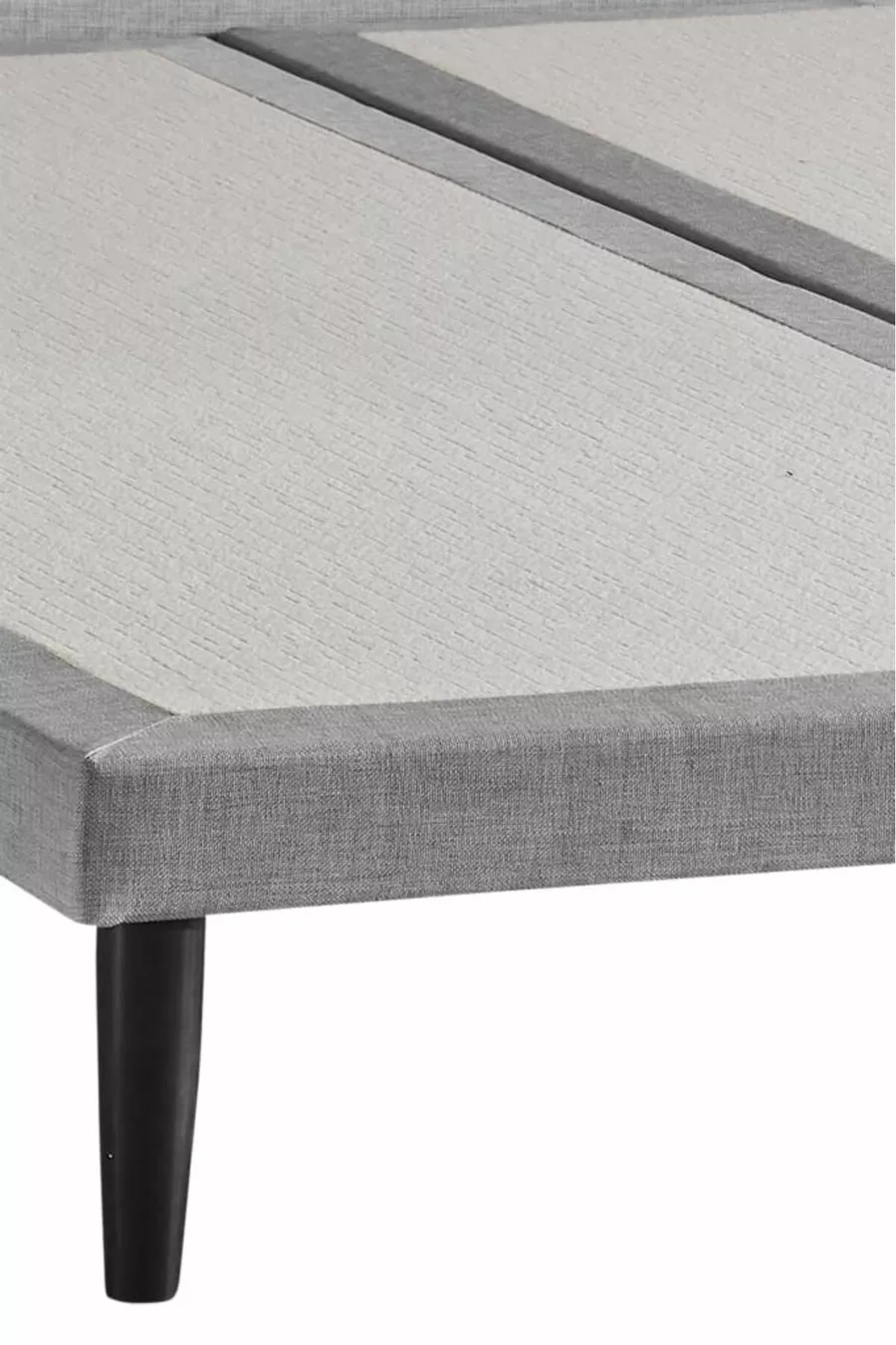 Lit Niron Slim - Lit coffre double - Structure métallique, pieds hauts et tissu en lin
