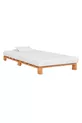 Lit plateforme en bois massif cm X cm, couleur noyer cm X cm, couleur noyer massif