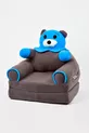 Siège d'enfant pliable en éponge antibactérienne portable - Panda, siège ours gris bleu