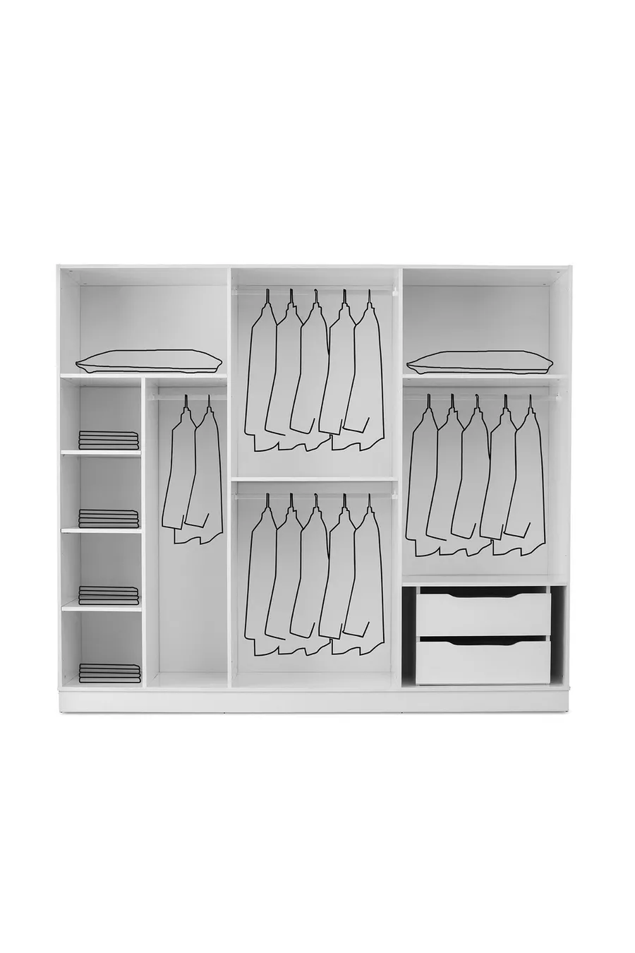 Ensemble de chambre à coucher Bahar en MDF avec sommier