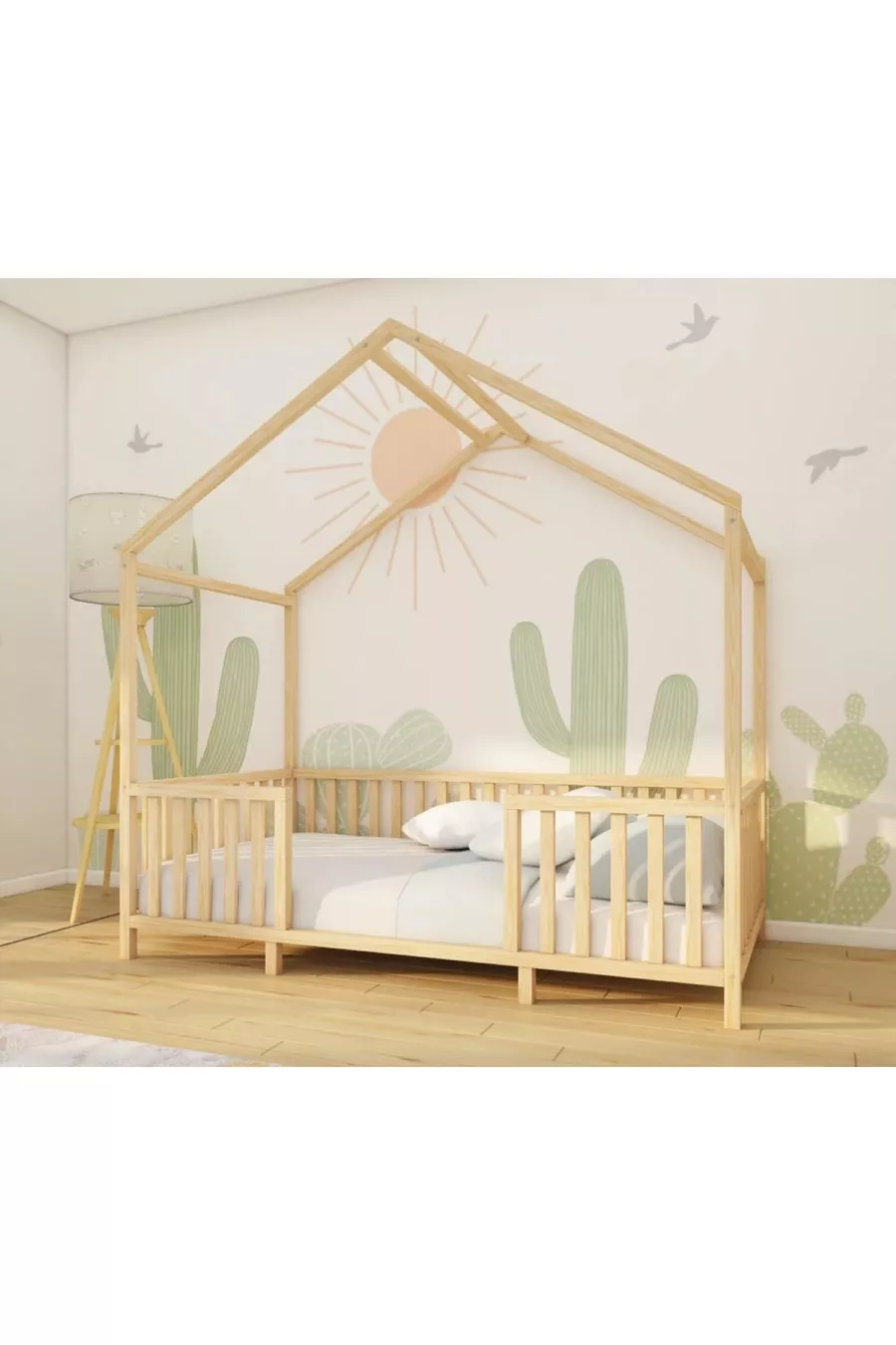 Lit pour bébé et enfant design en bois naturel