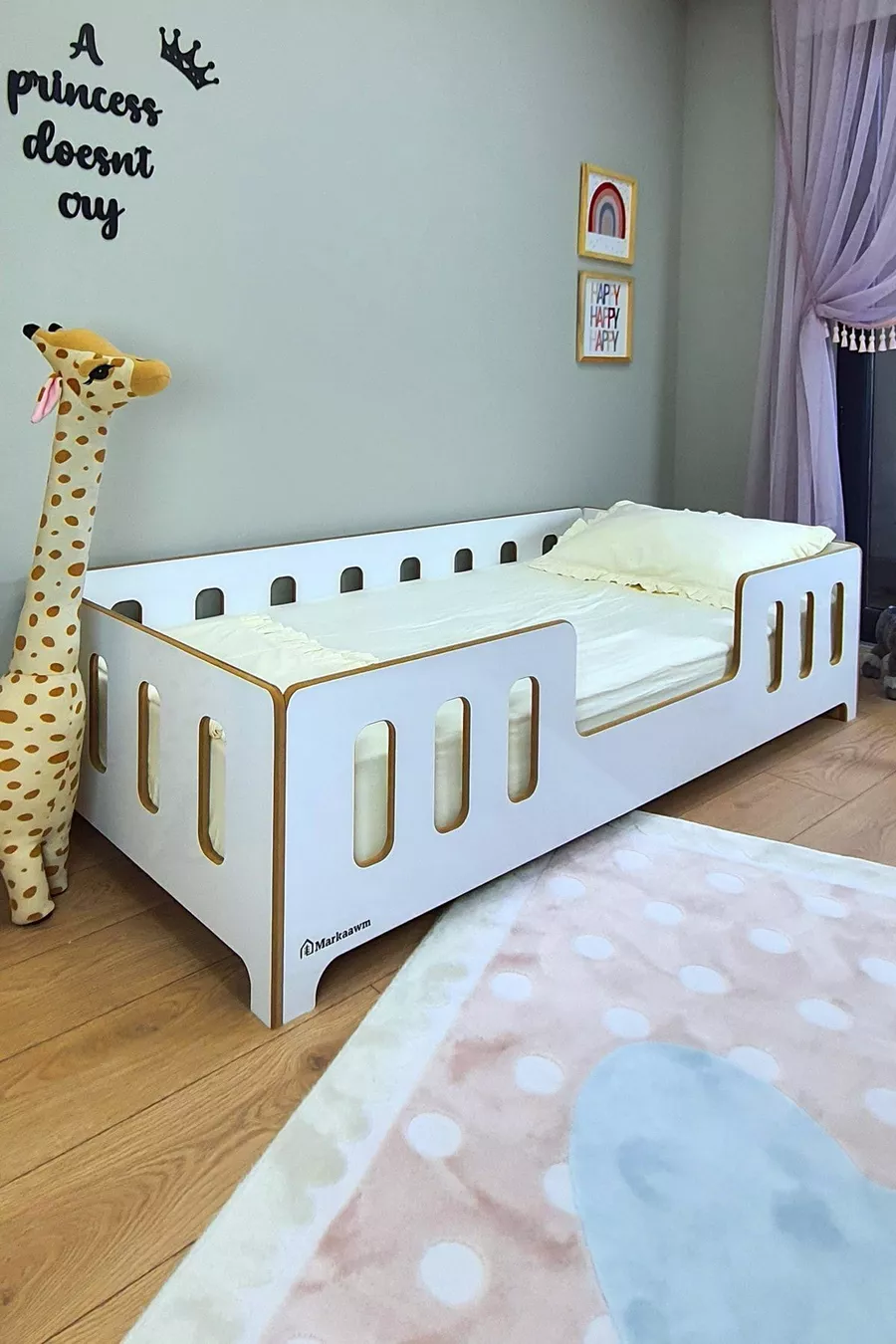 Lit pour bébé en MDF Montessori Markaawm