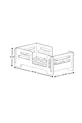 Lit d'enfant moderne Montessori Mdflam, cadre de lit, sommier - Blanc