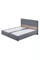 Sofia Ensemble Lit Double avec Sommier et Tête de Lit Gris