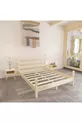 Lit en bois de pin naturel Natura Model avec deux tables de chevet