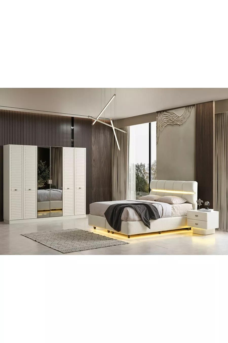 ENSEMBLE DE CHAMBRE À COUCHER BOSTON MDF