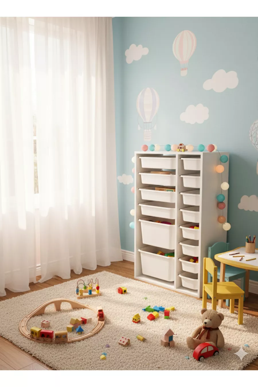 Armoire à Jouets Polyvalente avec Tiroirs et Unité de Rangement – Organisateur de Chambre d’Enfant AVEC ÉTIQUETTE OFFRANDE
