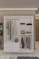 Armoire avec miroir, 4 portes et 2 tiroirs