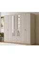 Armoire Kardelen Country à 6 portes et 2 tiroirs