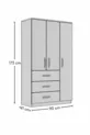 GM -S ECE LUXE 3 PORTES 3 TIROIRS ARMOIRE EN SONOMO
