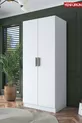 Armoire Rani  2 portes 4 étagères 5 compartiments blanc