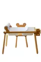 Table d'activité sensorielle en bois pour enfants + ensemble 1 chaise (avec rouleau de papier en cadeau)