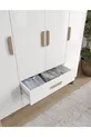 Armoire Güneş blanche en MDF avec 4 portes et 2 tiroirs