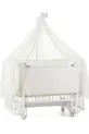 Berceau à bascule en bois Bambino Anne Yanı cm (blanc-crème)