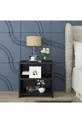 Table de chevet de chambre à coucher avec compartiments NOIR