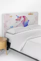 Housse de tête de lit pour chambre d'enfant avec motif licorne colorée