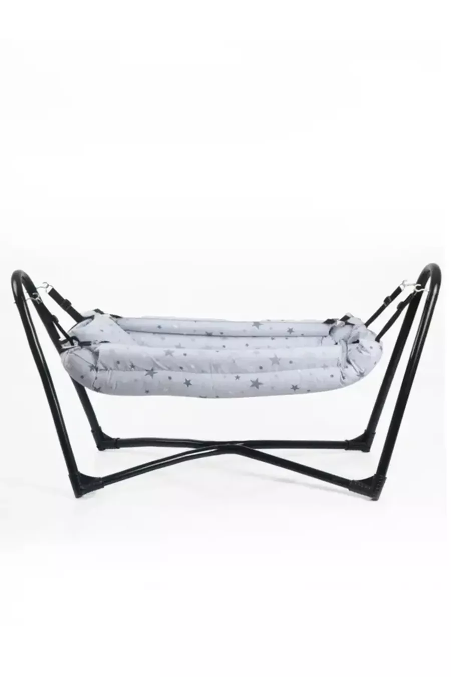 Hamac Berceau en Métal Neptün en Tissu Coton Gris