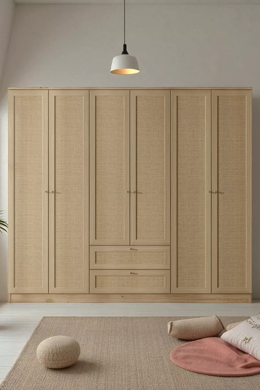 Armoire Baru à 6 portes et 2 tiroirs