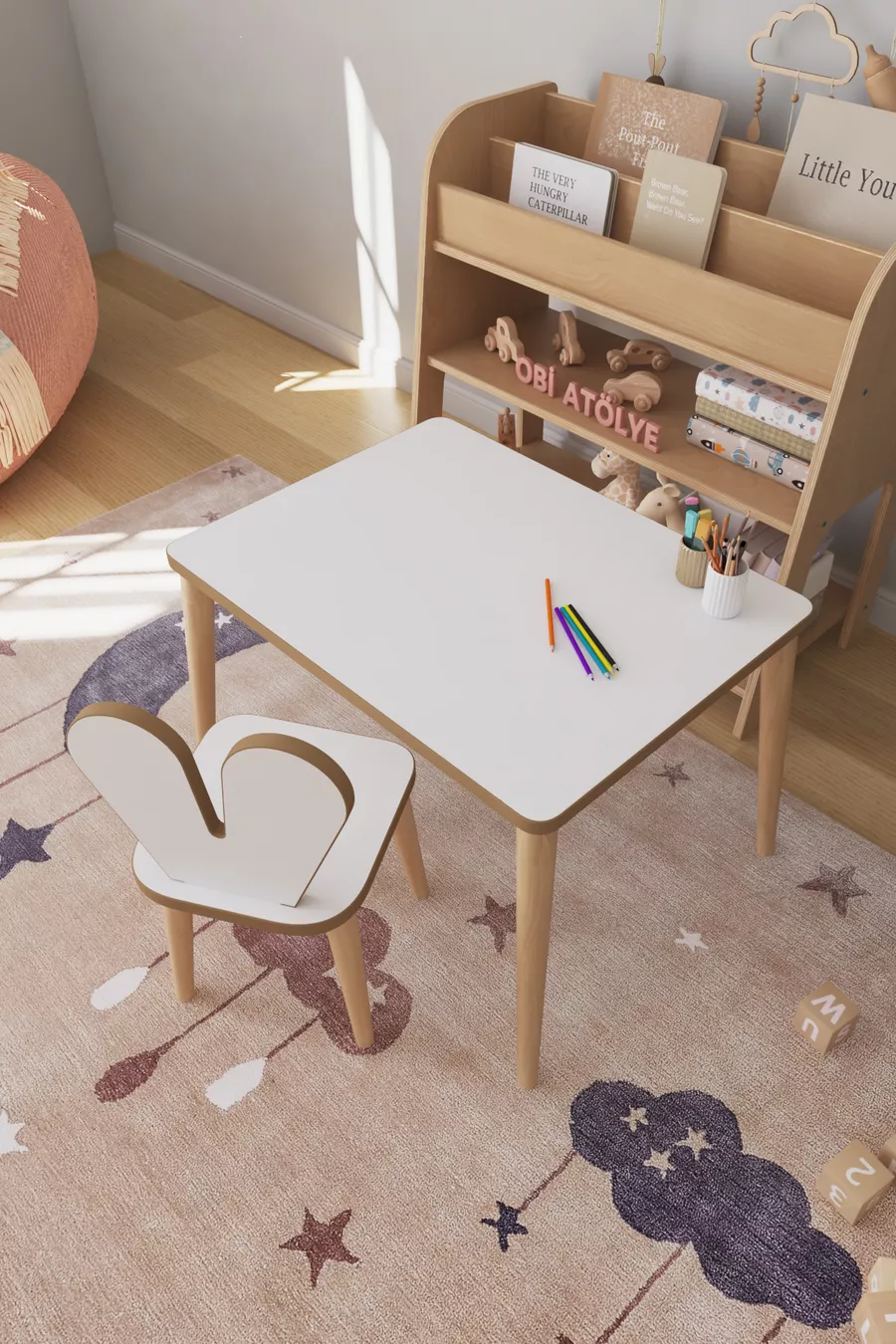 Table d'activités pour enfants Cm Table de travail pour enfants Ensemble table et chaises