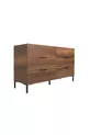 Commode Oryana à 6 tiroirs - Noyer foncé cm