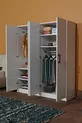 Placard  ARENA BLANC, 4 PORTES, 2 BARRES DE CINTRES, 6 ÉTAGÈRES