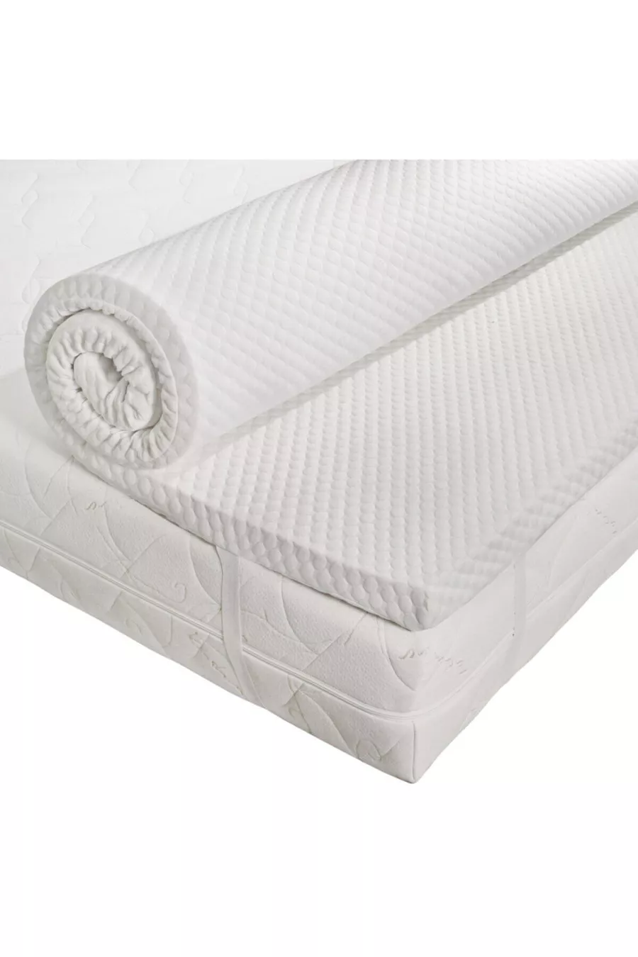 Matelas orthopédique en visco de 7 cm avec couvre-oreiller zippé offert