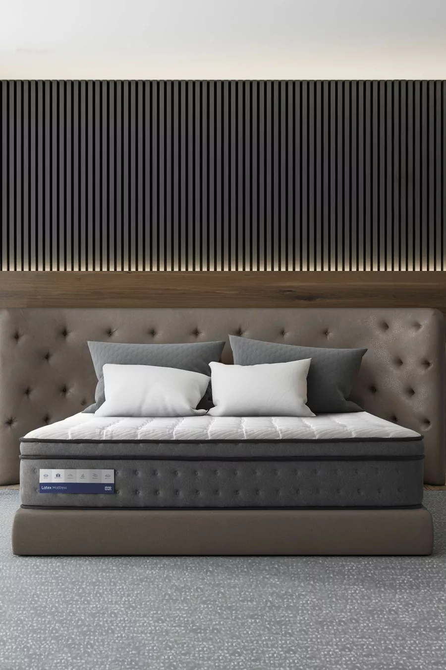Matelas orthopédique à ressorts ensachés Latex 5 Zones Premium Double