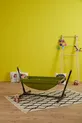 Berceau hamac pour poupée en bois avec support (Vert)