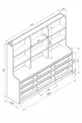 Armoire de jouets polyvalente Sinous à 9 paniers, colorée