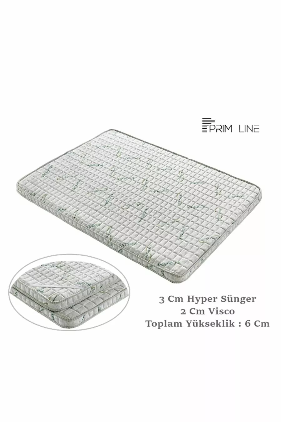 Matelas Orthopédique Hygienique Bambou Cm Tapis de Sommeil Visco