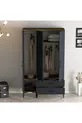 Armoire à 3 portes Kumsal Rt - Anthracite