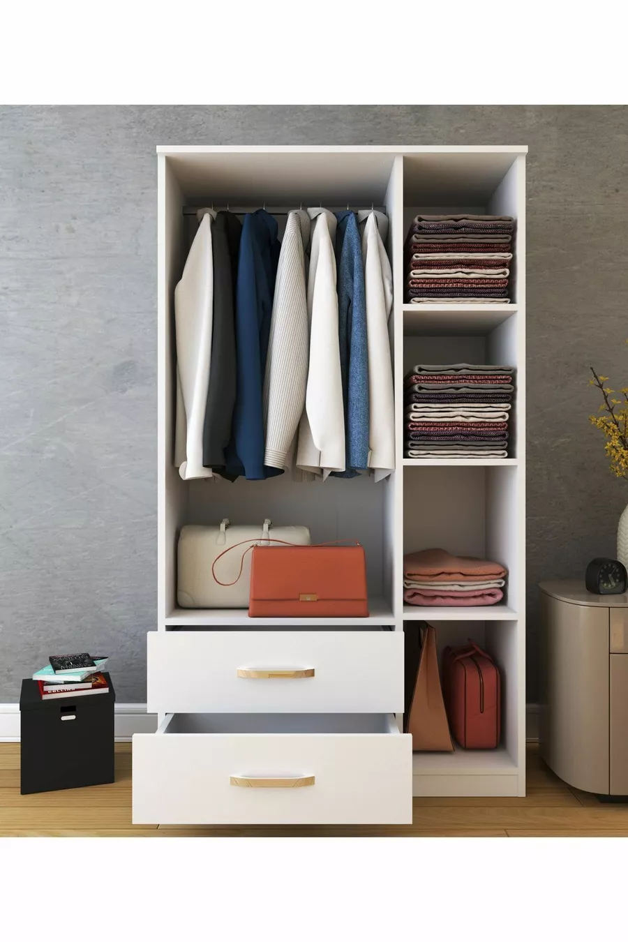 Armoire Home 3 portes 2 tiroirs