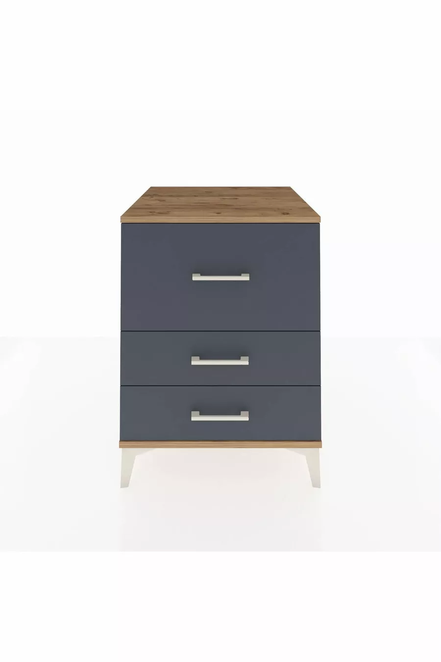 Chevet Kronos 3 tiroirs Pin-Anthracite