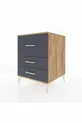 Chevet Kronos 3 tiroirs Pin-Anthracite