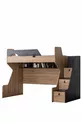 Lit superposé, Lit Nature, Lit simple, Bureau, Armoire 3 portes, 2 matelas Comfort