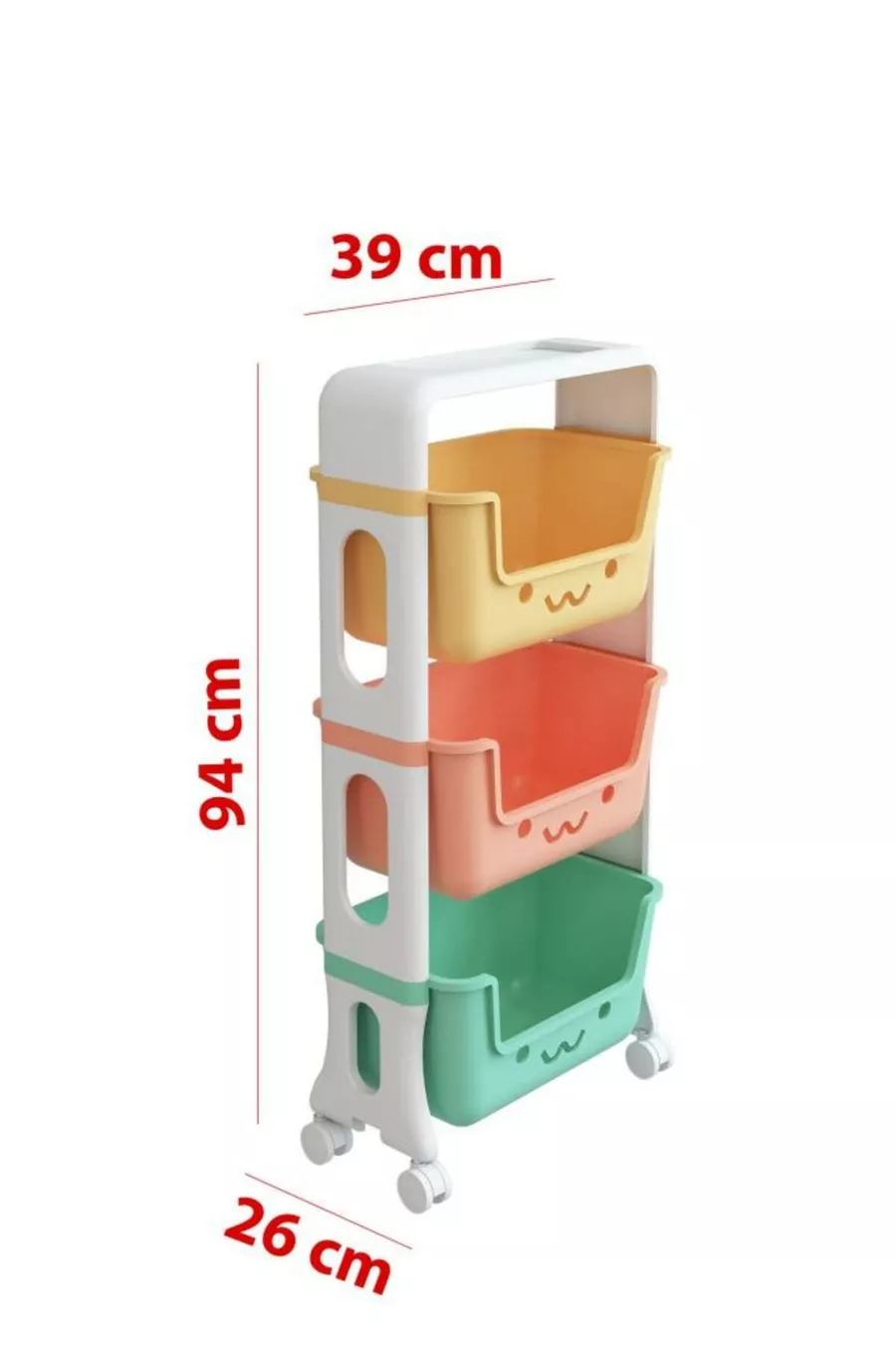 Armoire à jouets à 3 niveaux, organiseur de jouets, armoire à jouets avec panier