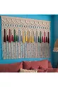 Tête de lit en macramé multicolore