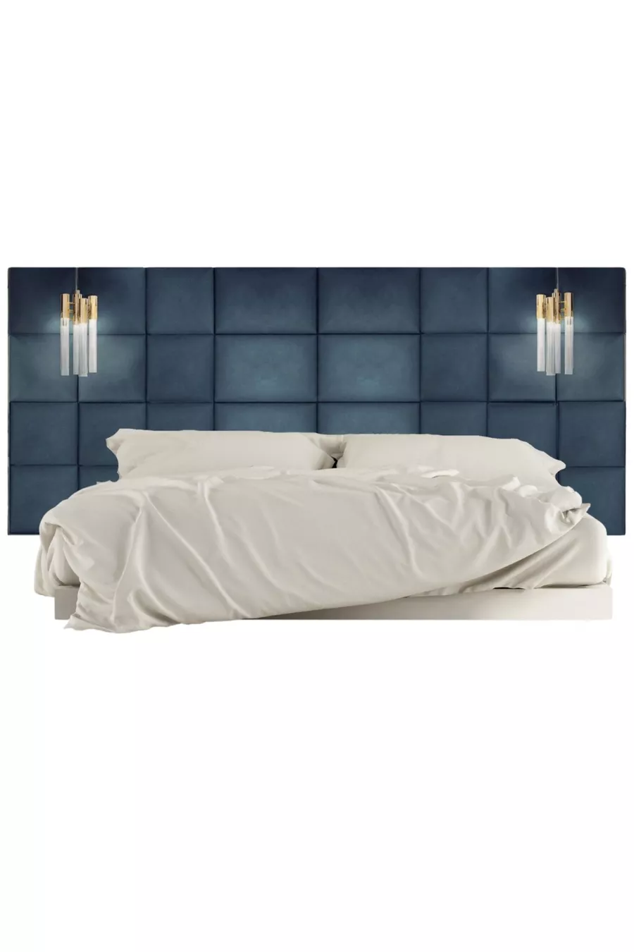 TÊTE DE LIT REMBOURRÉE DÉCORATIVE - PANNEAUX MULTIPLES CM