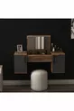 Coiffeuse Murale Mercan, ne Prend Pas de Place, Couleur Lidya Anthracite