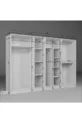 Armoire à vêtements série Kardelen blanche 7 portes  étagères  cm - Ensemble de garde-robe